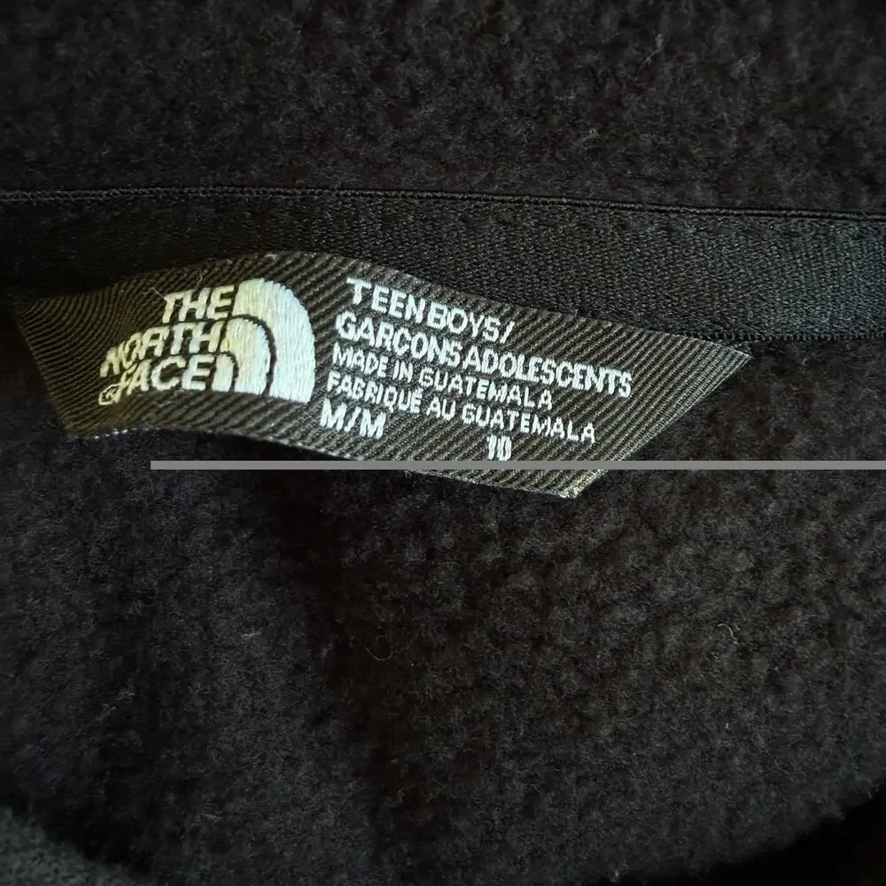The North Face Boys' Camp Fleece Pullover Hoodie, Ski Graphic Black Size Med 10